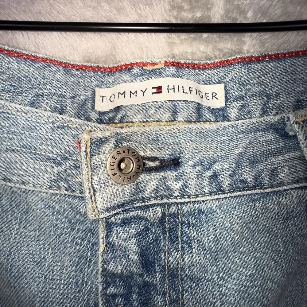Tommy Hilfiger Jeans Relaxed Straight Leg‎ Women's 34x30 Blue Denim Vintage